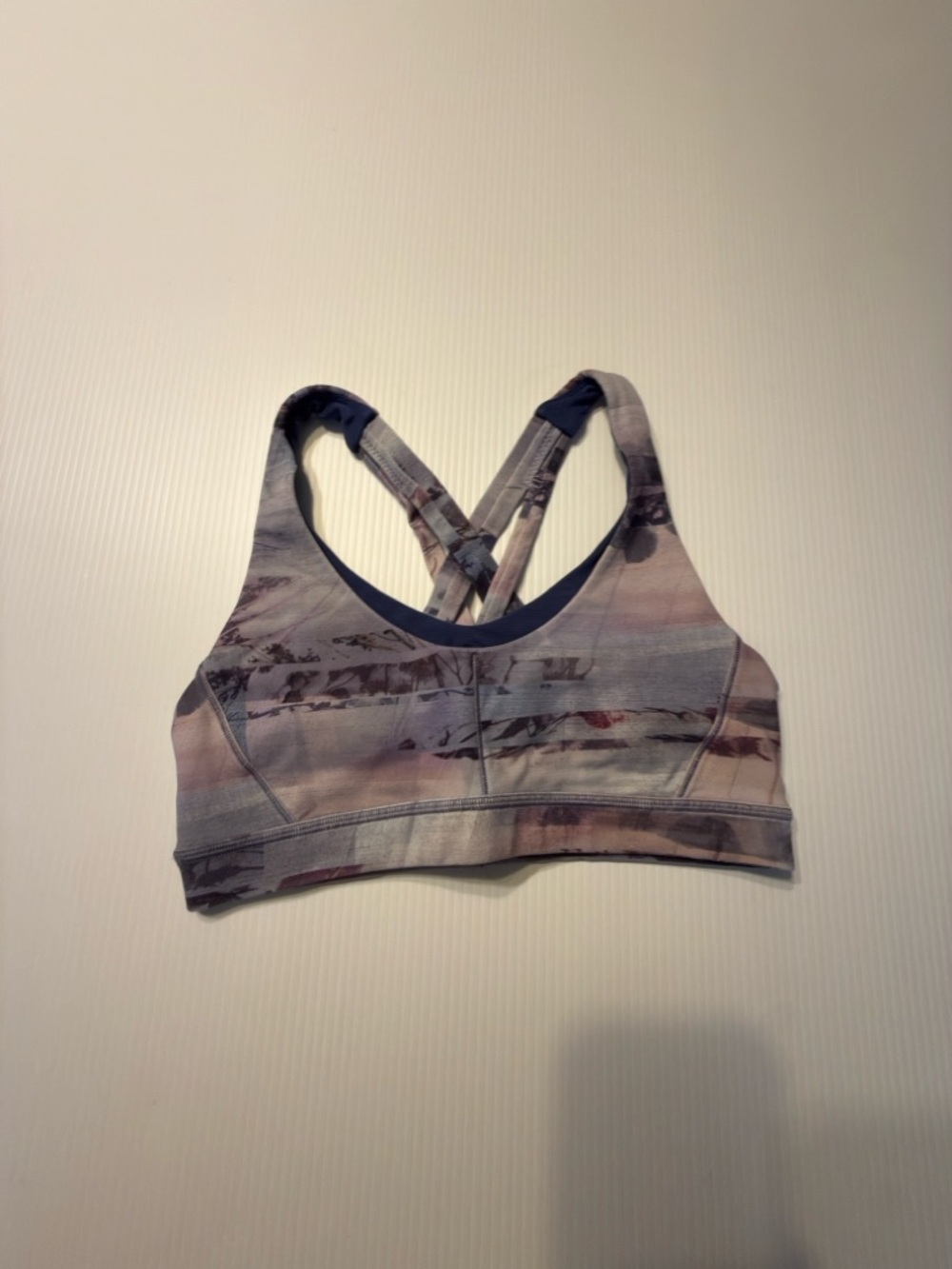 lululemon athletica Pastel Striped Crisscross Sports Bra